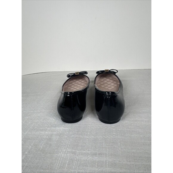Vince Camuto 'Timba' Black Patent Leather Ballet Flats Bow Women's Sz 6.5 - FLAW - Picture 5 of 13